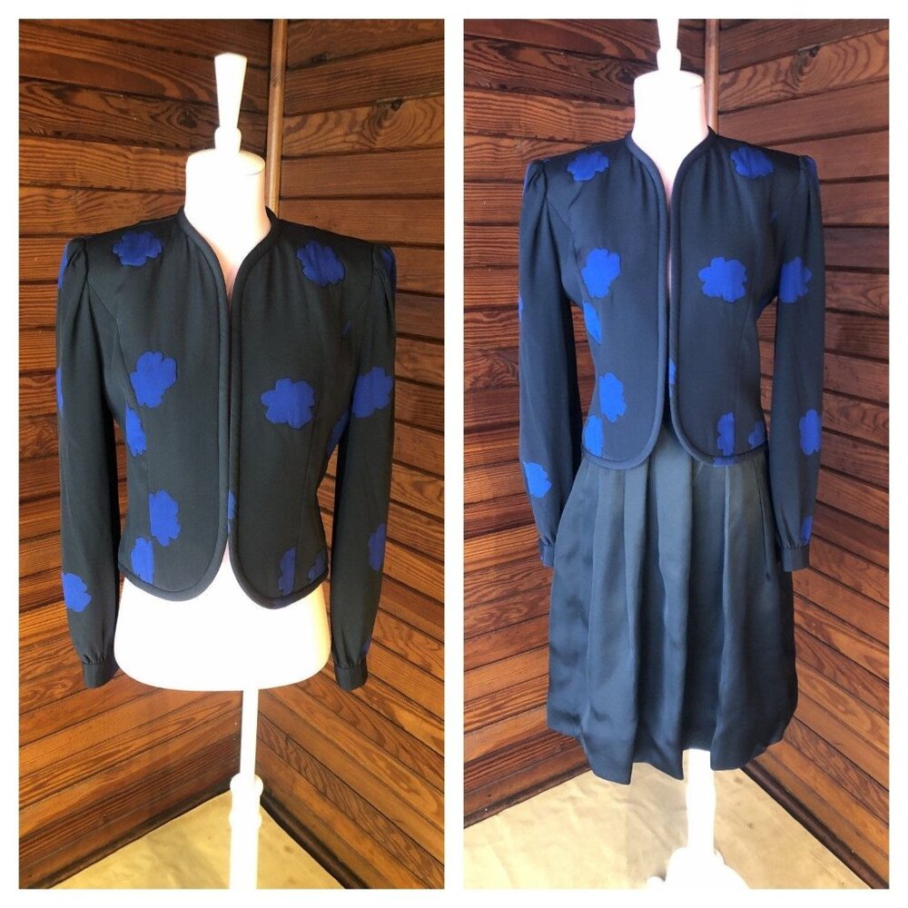 Silk Jacket, 80s Silk Jacket, Silk Blazer, 80s Blazer, Small S